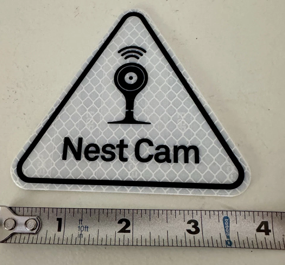 OEM Nest Google Home Security Camera Reflective Sticker Ad Decal NEW NEVER USED - Image 4 of 4