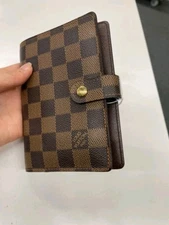 Authentic LOUIS VUITTON Damier Ebene  Day Planner Cover CODE CA0016 