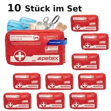 10 x Verbandtasche Erste Hilfe Kiste Notfallset Verbandkasten Auto DIN13164:2022