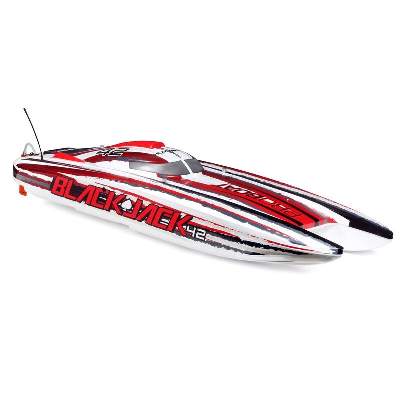 Pro Boat PRB08043T2 Blackjack 42" 8S Brushless Catamaran RTR Boat White/Red - Image 3 of 4