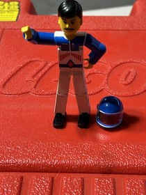 LEGO Technic Racing Figure w/ Blue Helmet - Vintage Set #8714, 8223 (tech037)
