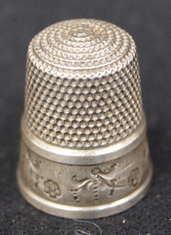 ANTIQUE Silver Sewing Thimble