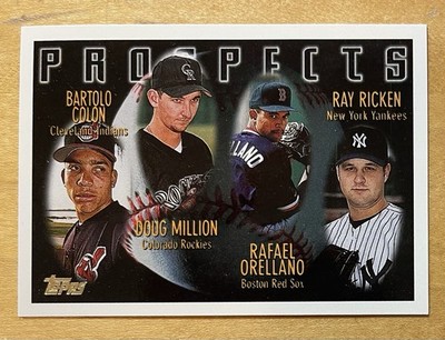 1996 Topps - Prospects Bartolo Colon, Doug Million, Ray Ricken #428 (RC) Mint