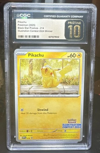 Pikachu Illustration Contest 2024 214 Sv Scarlet & Violet Promo CGC 10 PRISTINE