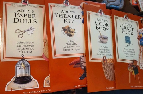 AMERICAN GIRL 1994 Addy's Pastimes Paper Dolls Craft/Cook Book Theatre Kit/VGUC - Picture 3 of 14