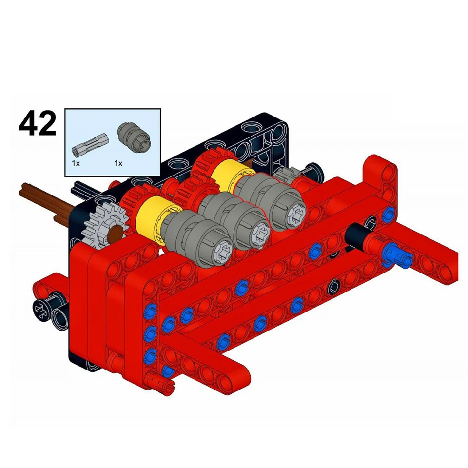Compatible Manual 8 Speed Gearbox Model with Power Functions Building Toys - Image 4 of 4
