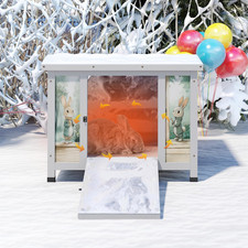 Heated 24" Insulated Cat House for Small Pets - Winter Warmth  Comfort