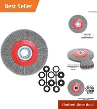 Precision-Balanced 8in Bench Wire Wheel for Safe Rust and Paint Elimination
