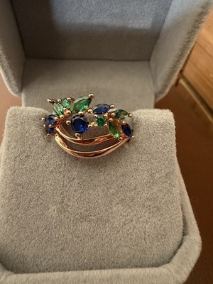 585 RG Rotgold plattiert Walzgold Ring UK Größe O USA Größe 7 Durchmesser 17,53