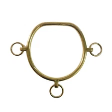 Intrepid International Coronet Brass Chifney Straight Mouth Horse Bit - Durab...