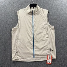 REI Co-op Link Wind Vest Mens Large Gray Full Zip Cycling Outdoor Stretchy NWT
