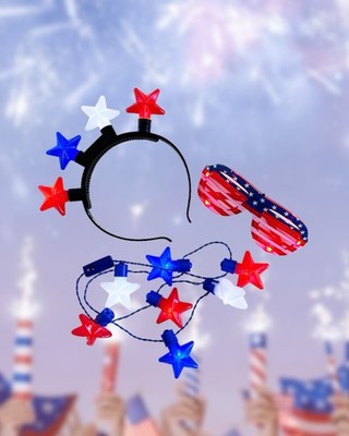 30 pieces 4th of July clearance liquidation party supply glasses necklace etc