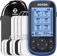AUVON 3-in-1 TENS Unit Muscle Stimulator, EMS Massage Machine with 40