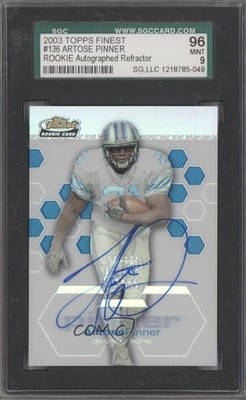 2003 Topps Finest Refractor 87/199 Artose Pinner #136 Rookie Auto RC 0q3