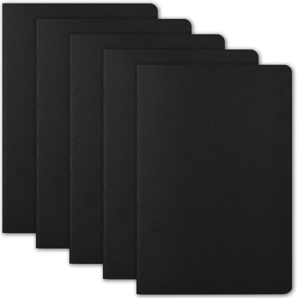 Zczn Notizbuch A5 5Er Set Blanko Kraftpapier Heft 30 Blatt FüR BüRo Schule-image