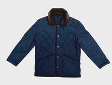 KIDS POLO RALPH LAUREN REVERSIBLE QUILTED JACKET CORDUROY COLLAR SIZE 6