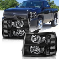 Chrome Headlights For 2007-2014 Chevy Silverado 1500 Headlamps Assembly Sets Chrome Headlights For 2007-2014 Chevy Silverado 1500 Headlamps Assembly Sets