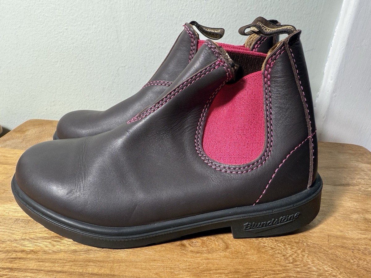 Blundstone 1410 Boots Big Kids US 4 Leather Pull-On Chelsea AU 3