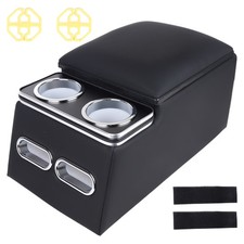 Universal Car Center Console Organizer Wcup Holder Armrest Box Black Universal Car Center Console Organizer Wcup Holder Armrest Box Black