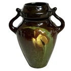 Antique WELLER LOUWELSA Standard Glaze American Art Pottery Tulip Double Handle