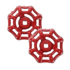 Outside Faucet Handles,2Pcs 5x5mm-Round Wheel Handle Water Spigot Handle Red