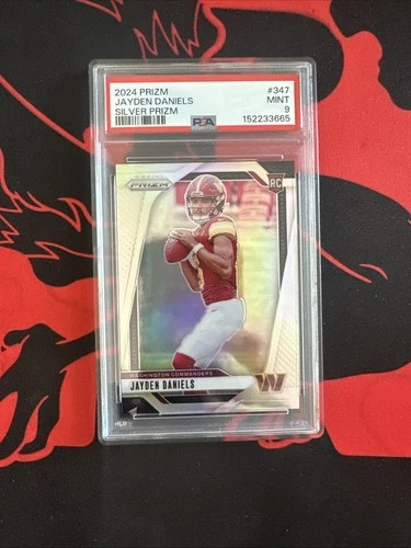 2024 Panini Prizm - Rookies Jayden Daniels Silver Prizm Short Print PSA 9