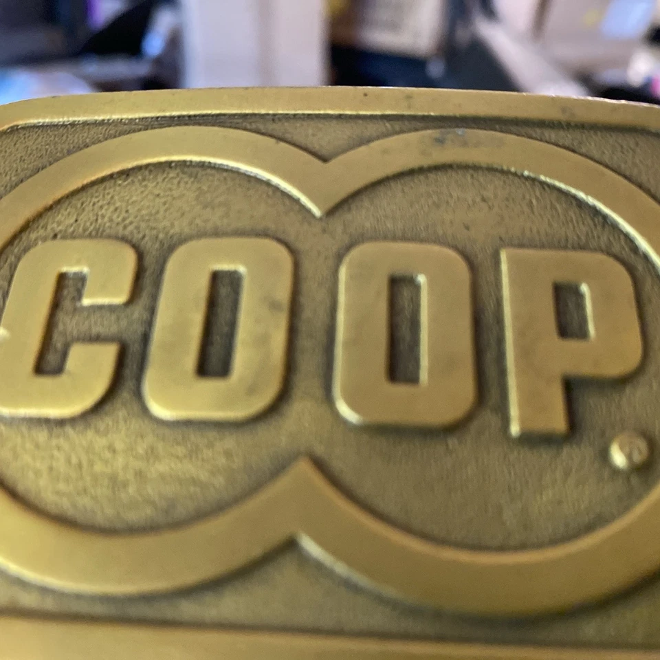 Farmers COOP Promo Cinturón Hebilla Granjas Combustible Comida De Colección Años 70 Hit Line EE. UU. Foto 3 de 3