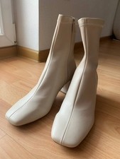 Stradivarius Stiefeletten creme Kunstleder Gr...