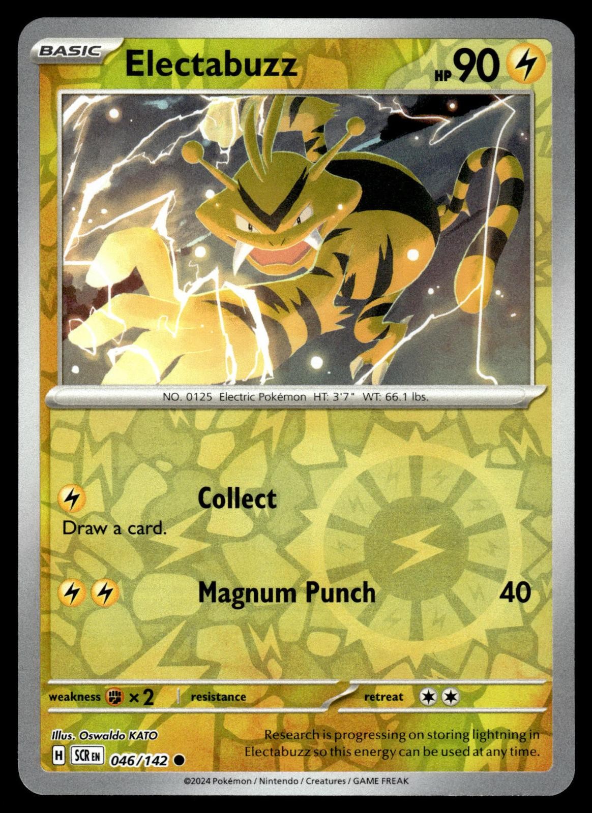 Electabuzz 46/142 Common Stellar Crown Pokemon Reverse Holo Near Mint