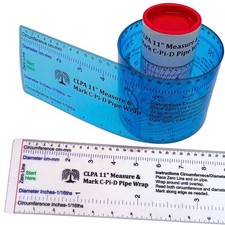 11" Diameter Measure Mark C-Pi-D Pipe Wrap Around - Measure Marking Tool,...