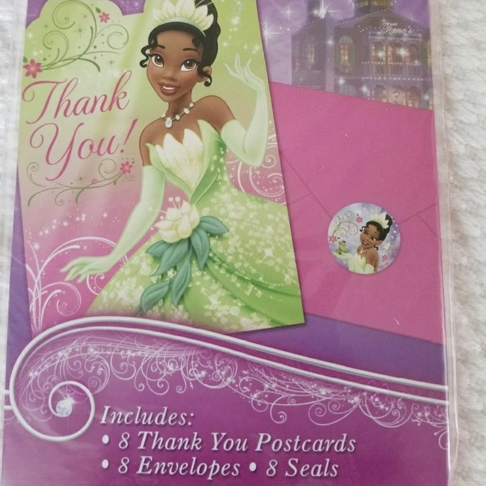 Princess And The Frog Thank You Cards Set Of 8 - Image 2 of 3