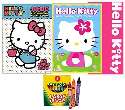 Hello Kitty Activity and Coloring Books with Crayons for Kids and Toddlers -...