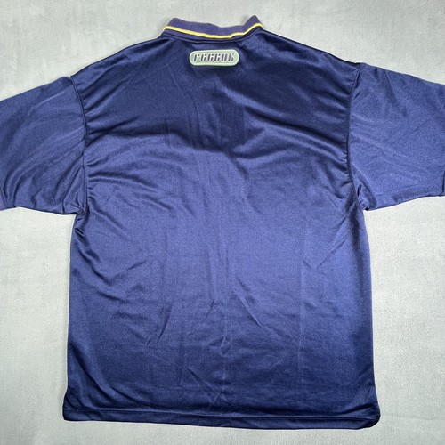 Vintage Reebok Shirt Mens XL Blue Yellow Quarter Zip Pullover Track USA 90s - Picture 6 of 12