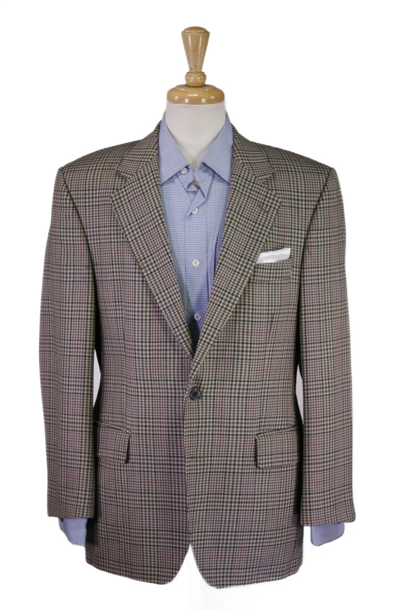 Veste Tweed Magee Homme – 40R, Vert, Motif Dogtooth, Style Country, Occasion