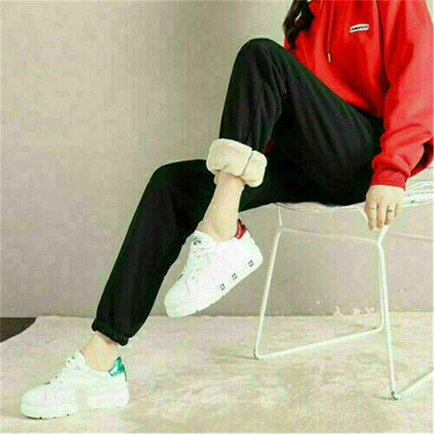 Women Warm Jogging Pants Winter Thick Trousers Fleece Lined Joggers Sports pants - Image 3 of 4
