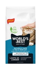 Teal 15lbs Naturally Scented Cat Litter Dust Free Flushable Odor Control