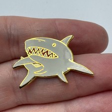 Great White Shark Lapel Pin Enamel Sea Life Pinnacle Designs Ocean Animal