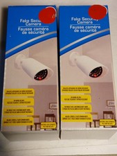 2pack Dummy Fake Camera Surveillance Security CCTV Dome Indoor Outdoor LED Light