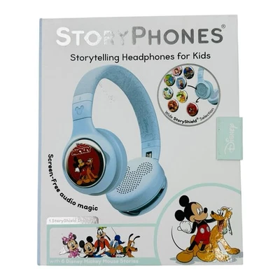 ONANOFF Disney Story Phones Storytelling Headphones for Kids 1 Story Shield Light Blue