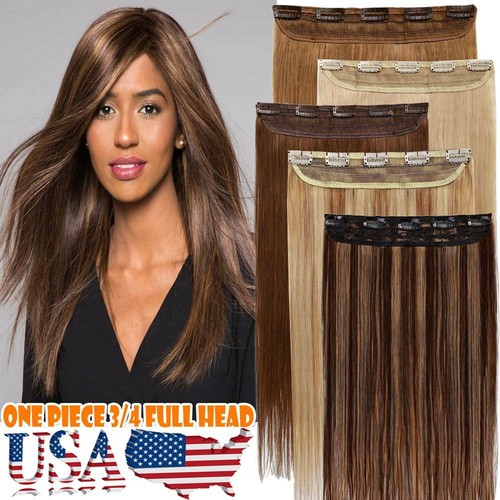 Brazilian Remy Echthaar Extensions Einteiler Clip In 3/4 Vollkopf gemischt blond
