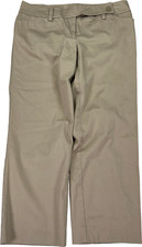 Ann Taylor Women  s Beige Modern Fit Cropped Straight Leg Pants - 6