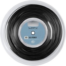 Stringa racchetta da tennis Luxilon Alu Power 125 nera - mulinello da 17 1,25 mm - 200 m