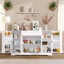 54" Modern Buffet Cabinet with Storage, Wood Sideboard Cabinet with Drawer,Doors