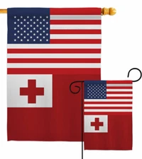 Tonga US Friendship Garden Flag Regional Decorative Small Gift Yard House Banner
