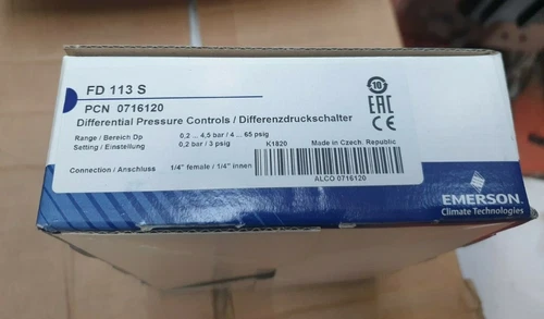 EMERSON FD113S PCN0716120 DIFFERENTIAL PRESSURE CONTROL .FEDEX SHIPPING