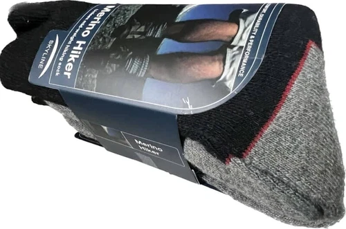 3 pairs Merino Hiker Unisex Mid -Weight Hiking Sock- Size 6-1/2-9 - Picture 2 of 6