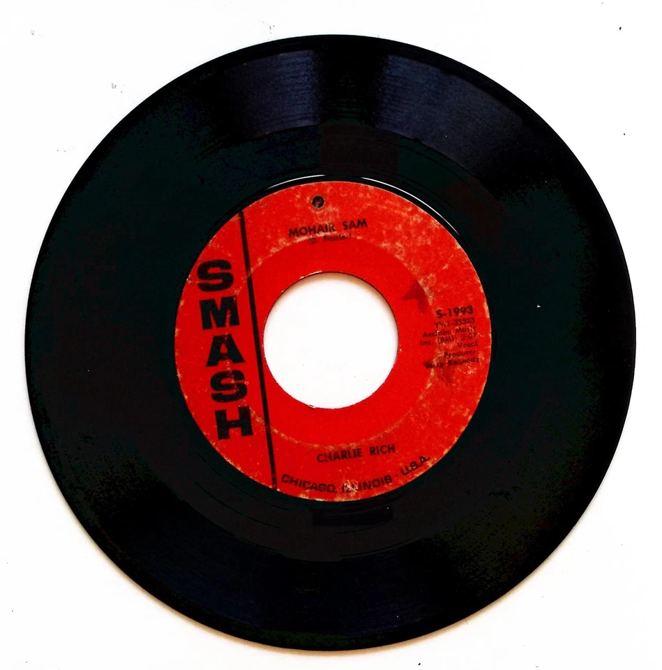 CHARLIE RICH – MOHAIR SAM/I WASHED MY HANDS IN MUDDY WATER  VINYL 45 76-158 - Image 3 of 3