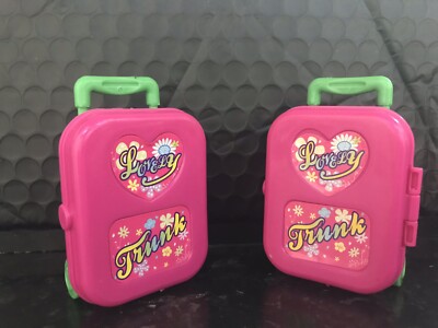 Set mit 2 Puppen lustiger Größe Koffer geeignet für Puppen UK Verkäufer kostenloser Versand