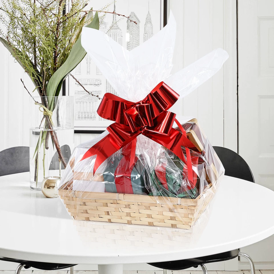 10 x Bamboo Natural Color Wicker Bread Basket Shop Display Christmas Hamper - Image 2 of 4