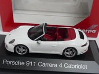 1/43 Herpa Porsche 911 Carrera 4 Cabriolet Weiß 071116 Sonderpreis 29,99 €